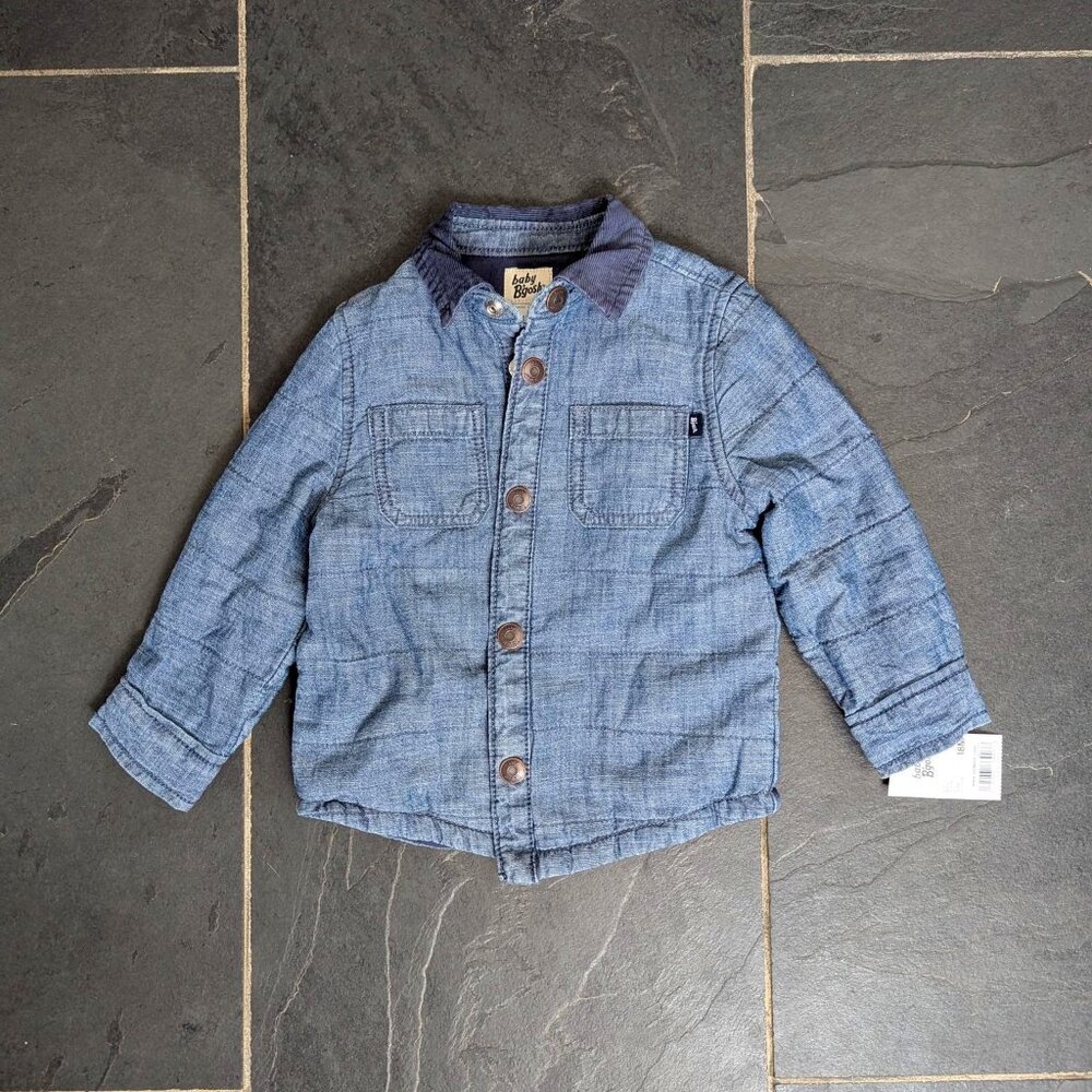 NWT Baby B'gosh Button Up 18M Lined